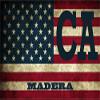 Madera CA California Madera County Vintage US Flag Decal Bumper Sticker 3M Vinyl 3" x 5" view 1
