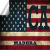 Madera CA California Madera County Vintage US Flag Decal Bumper Sticker 3M Vinyl 3" x 5" view 2