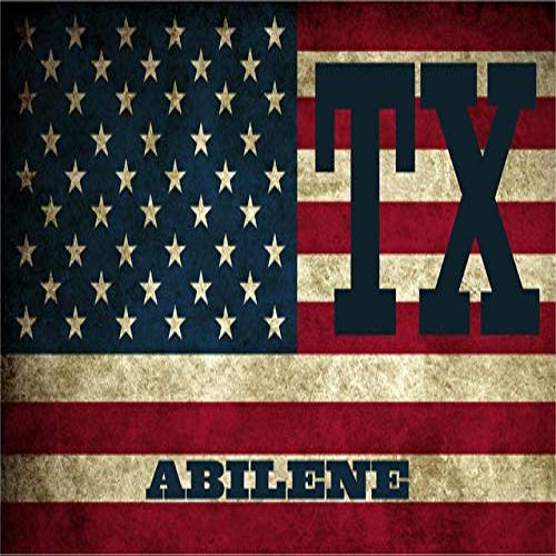Abilene TX Texas Taylor County Vintage US Flag Decal Bumper Sticker 3M Vinyl 3" x 5"