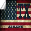 Abilene TX Texas Taylor County Vintage US Flag Decal Bumper Sticker 3M Vinyl 3" x 5" view 2