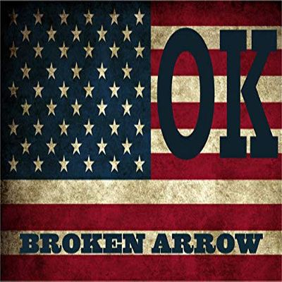 Broken Arrow OK Oklahoma Tulsa County Vintage US Flag Decal Bumper Sticker 3M Vinyl 3" x 5"