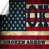 Broken Arrow OK Oklahoma Tulsa County Vintage US Flag Decal Bumper Sticker 3M Vinyl 3" x 5" view 2