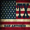 San Antonio TX Texas Bexar County Vintage US Flag Decal Bumper Sticker 3M Vinyl 3" x 5" view 1