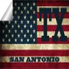 San Antonio TX Texas Bexar County Vintage US Flag Decal Bumper Sticker 3M Vinyl 3" x 5" view 2