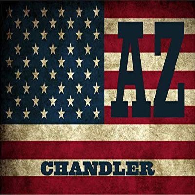 Chandler AZ Arizona Maricopa County Vintage US Flag Decal Bumper Sticker 3M Vinyl 3" x 5"