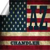 Chandler AZ Arizona Maricopa County Vintage US Flag Decal Bumper Sticker 3M Vinyl 3" x 5" view 2