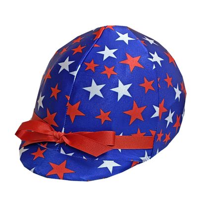 Red and Royal Stars Helmet Cover
