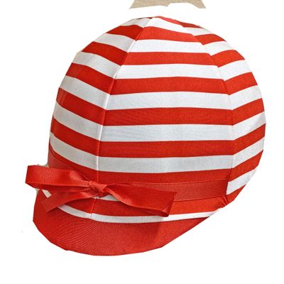Red & White Stripe Helmet Cover