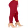 Causal Lightweight Solid Comfy Elastic Drawstring Waist Pocket Jogger Pants Red S view 2