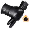 FUFU Gloves Winter Warm Gloves Soft Wool Lining Gloves Cold Weather Outdoor Recreational Driving (Color : B)