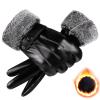 FUFU Gloves Winter Warm Gloves Soft Wool Lining Gloves Cold Weather Outdoor Recreational Driving (Color : C) view 1