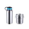 Gearland Canteen Stainless Steel Water Bottle with Nested Camping Cup and Lid for Bug Out Bag, Bushcraft Gear, Metal Canteen with a Wide Mouth Water Bottle and Mess Kit view 2