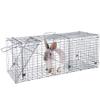 ANT MARCH Live Animal Cage Trap with Gloves 37"x13.5"x14.5" Large Steel Humane Release Rodent Cage for Rabbits, Stray Cat, Squirrel, Raccoon, Mole, Gopher, Opossum, Skunk, Chipmunks, Groundhog Squire view 3