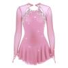 Figure Skating Dress Women Competition Open Back Skating Skirt,Blushing Pink,16 view 1