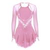 Figure Skating Dress Women Competition Open Back Skating Skirt,Blushing Pink,16 view 2