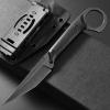 Ccanku C1140 Fixed Blade Knife, D2 Blade G10 Handle Claw Knife for Outdoor, EDC Tool, Survival, Hiking, Camping (Black) view 2