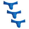 Andongnywell 3 Pack Men's Pure color sexy Underwear Ultra Soft Comfy transparent Briefs Knickers panties trouser (Blue,Large) view 1