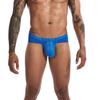 Andongnywell 3 Pack Men's Pure color sexy Underwear Ultra Soft Comfy transparent Briefs Knickers panties trouser (Blue,Large) view 2