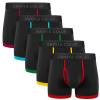 5Mayi Men's Underwear Boxer Briefs Cotton Black Mens Boxer Briefs Underwear Men Pack of 5 view 1