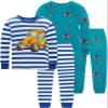 Dolphin&Fish Boys Pajamas Car Pjs Kids Sleepwear Toddler Clothes Size 2T Stripe Blue view 1