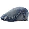 2 Pack Mens Denim Cotton Newsboy Cap Ivy Gatsby Driving Hunting Cabbie Hats (G) view 3