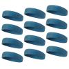 TOPTIE 12 PCS Sweat Headbands, Sports Headband Moisture Wicking Athletic Cotton Terry-Dark Teal view 1