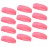 TOPTIE 12 PCS Sweat Headbands, Sports Headband Moisture Wicking Athletic Cotton Terry-Pink view 1