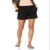 Amazon Essentials Women's Mid-Rise Slim-Fit 5 Inch Inseam Khaki Shorts (Available in Straight and Curvy Fits), Black, 14 view 1