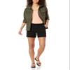Amazon Essentials Women's Mid-Rise Slim-Fit 5 Inch Inseam Khaki Shorts (Available in Straight and Curvy Fits), Black, 14 view 4