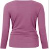 Chuanqi Womens Maternity Shirt Fall Long Sleeve Crew Neck T-Shirts Pregnancy Clothes Side Ruched Tunic Tops A-Pink view 4