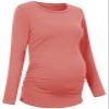 Chuanqi Womens Maternity Shirt Fall Long Sleeve Crew Neck T-Shirts Pregnancy Clothes Side Ruched Tunic Tops view 2