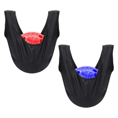 COITEK Bowling Seesaw Bag 2 Pack, Bowling Polisher Bag Carrier Ball Cleaner Holder, Black, 15' X 16'