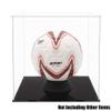 Clear Basketball Display Case,Acrylic Soccer Ball Display Case with Ball Holder,Assemble Countertop Box,Cube Organizer,Dustproof Protection Showcase for Action Figures Toys Volleyball Collectibles view 3