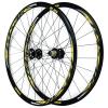700C Road Bike Wheelset Front Rear Wheel Cyclocross Road Disc Brake Wheel V/C Brake Quick Release 7 8 9 10 11 Speed 24holes (Color : Yellow) view 1