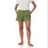Amazon Essentials Women's Mid-Rise Slim-Fit 5 Inch Inseam Khaki Shorts (Available in Straight and Curvy Fits), Olive, 8 view 1