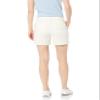Amazon Essentials Women's Mid-Rise Slim-Fit 5 Inch Inseam Khaki Shorts (Available in Straight and Curvy Fits), Cream, 4 view 2