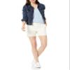 Amazon Essentials Women's Mid-Rise Slim-Fit 5 Inch Inseam Khaki Shorts (Available in Straight and Curvy Fits), Cream, 4 view 4