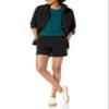 Amazon Essentials Women's Mid-Rise Slim-Fit 5 Inch Inseam Khaki Shorts (Available in Straight and Curvy Fits), Black, 12 view 4