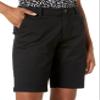 Amazon Essentials Women's Mid-Rise Slim-Fit 10" Inseam Bermuda Khaki Shorts, Black, 20 view 3