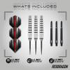 RED DRAGON Sidewinder 25g Flightmaster - Tungsten Steel Darts Set with Flights and Shafts view 2