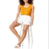 Amazon Essentials Women's Mid-Rise Slim-Fit 5 Inch Inseam Khaki Shorts (Available in Straight and Curvy Fits), White, 16 view 4