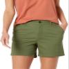 Amazon Essentials Women's Mid-Rise Slim-Fit 5 Inch Inseam Khaki Shorts (Available in Straight and Curvy Fits), Dark Olive, 6 view 3
