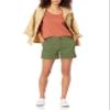 Amazon Essentials Women's Mid-Rise Slim-Fit 5 Inch Inseam Khaki Shorts (Available in Straight and Curvy Fits), Dark Olive, 6 view 4