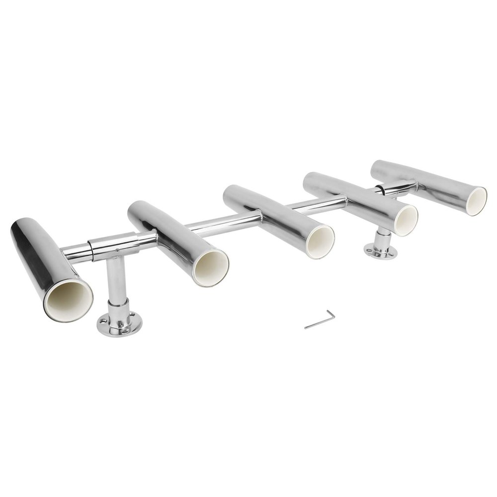 YaeMarine 5 Tube Stainless Rocket Launcher Rod Holders Adjustable Can Be Rotated 360 Deg
