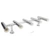 YaeMarine 5 Tube Stainless Rocket Launcher Rod Holders Adjustable Can Be Rotated 360 Deg view 1