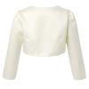 YiZYiF Kids Girl's Long Sleeve Bolero Shrug Jacket Dress Coat Open Cardigan Flower Girl Dress Cover Up 01 Champagne 4 view 2
