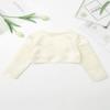 YiZYiF Kids Girl's Long Sleeve Bolero Shrug Jacket Dress Coat Open Cardigan Flower Girl Dress Cover Up 01 Champagne 7 view 4