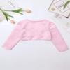 YiZYiF Kids Girl's Long Sleeve Bolero Shrug Jacket Dress Coat Open Cardigan Flower Girl Dress Cover Up 01 Pink 7 view 4