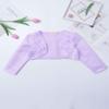 YiZYiF Kids Girl's Long Sleeve Bolero Shrug Jacket Dress Coat Open Cardigan Flower Girl Dress Cover Up 01 Lavender 7 view 3