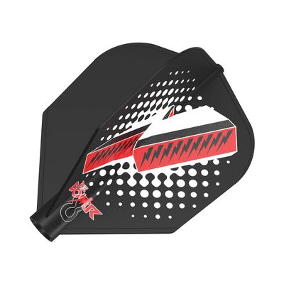 8 Flight Dart Flights Black Phil Taylor No.6 Moulded Flight System